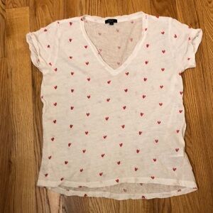 Rails Women’s Cara T-Shirt Lipstick Hearts Design Size XS